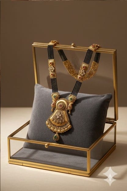 Antique Gold Traditional Long Mangalsutra