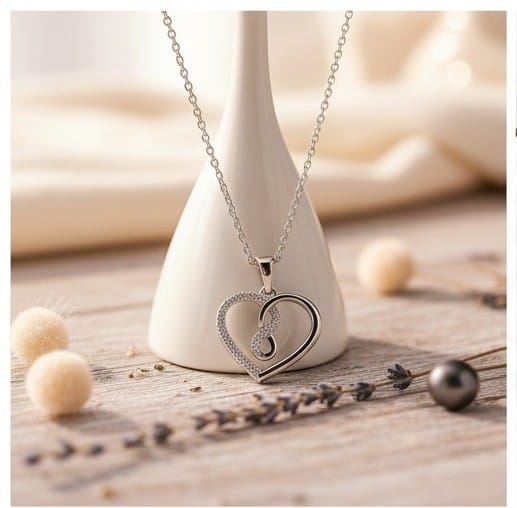 Sterling Silver Eternal Love Heart & Infinity Pendant Necklace