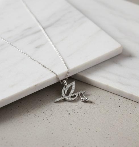 Divine 92.5 Sterling Silver Krishna Flute & Morpankh Pendant Necklace – Handcrafted Spiritual Jewelry for Women (4-5g)